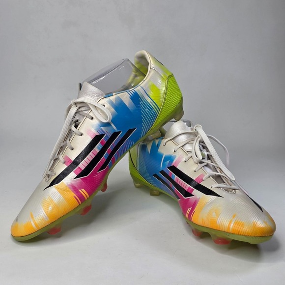 Adidas F50 Adizero Messi FG Soccer Cleats Men\'s Size 11 Boots White Multi F32729 main image 6